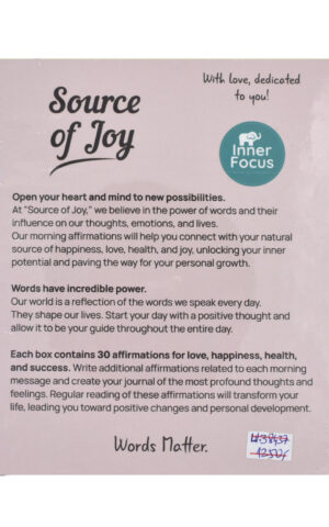 SOURCE OF JOY-AFFIRMATIONS FOR LOVE